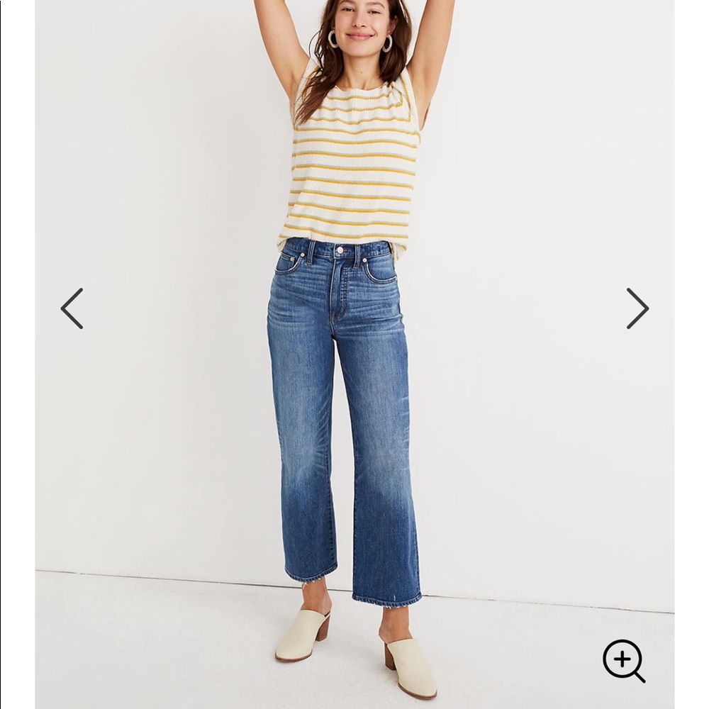 Madewell Slim Wide Leg Jeans / Garret Wash Size 28